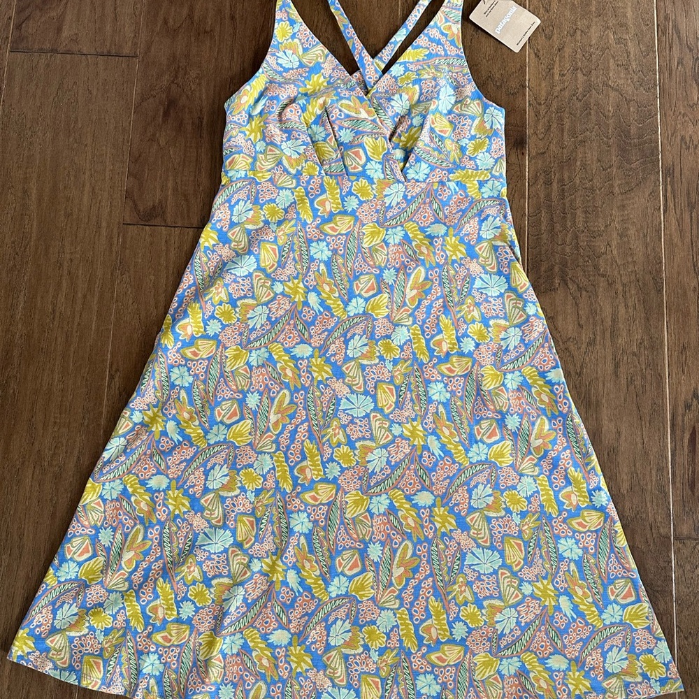 Patagonia Blue and Orange Floral Dress